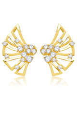Diamond Natura earring in 18 karat gold by award winning fine jewelry designer Graziela