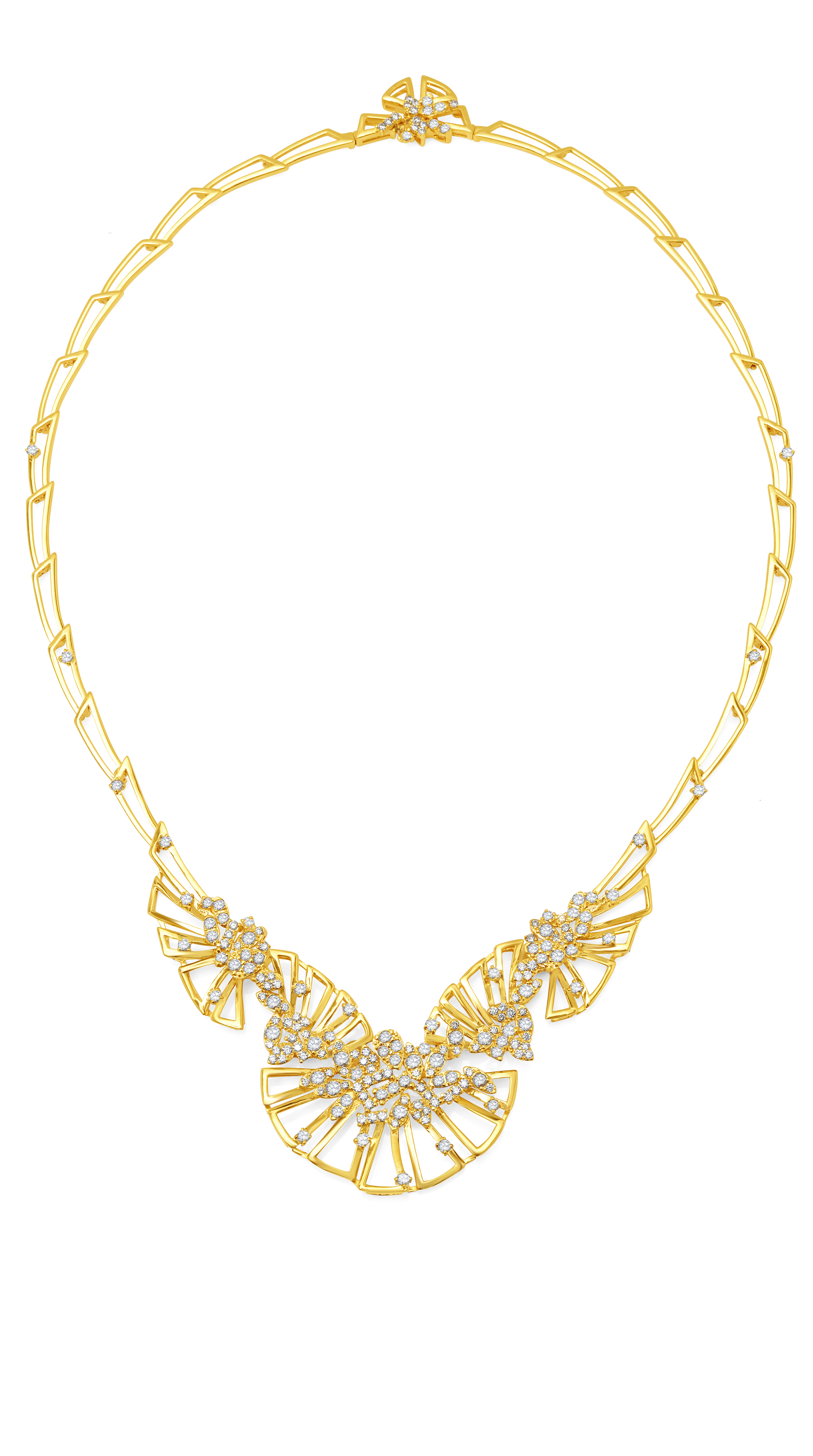 Diamond Natura Necklace in 18 karat gold by award winning fine jewelry designer Graziela