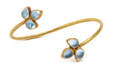 22 karat gold moonstones bracelet by fine jewelry designer Linda Hoj