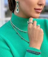 Ombre Pink Sapphire tennis bracelet by award winning fine jewelry designer Graziela Gems