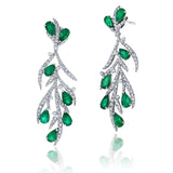 Dazzling diamonds and emerald couture drop earrings by award winning fine jewelry designer Graziela Gems