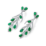Dazzling diamonds and emerald couture drop earrings by award winning fine jewelry designer Graziela Gems