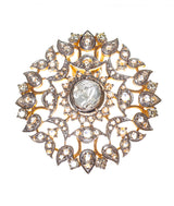 Diamond 18 karat gold earrings by fine jewelry designer ESTAA