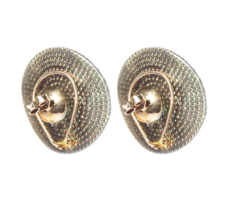 Silver & Tsavorite Sūrya Sun Disc Earrings