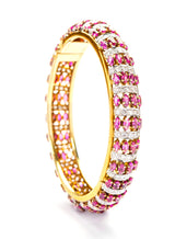 Diamond and ruby 18 karat gold bracelet by fine jewelry designer ESTAA