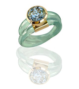Topaz light blue Maui ring by fine jewelry designer Monika Seitter.