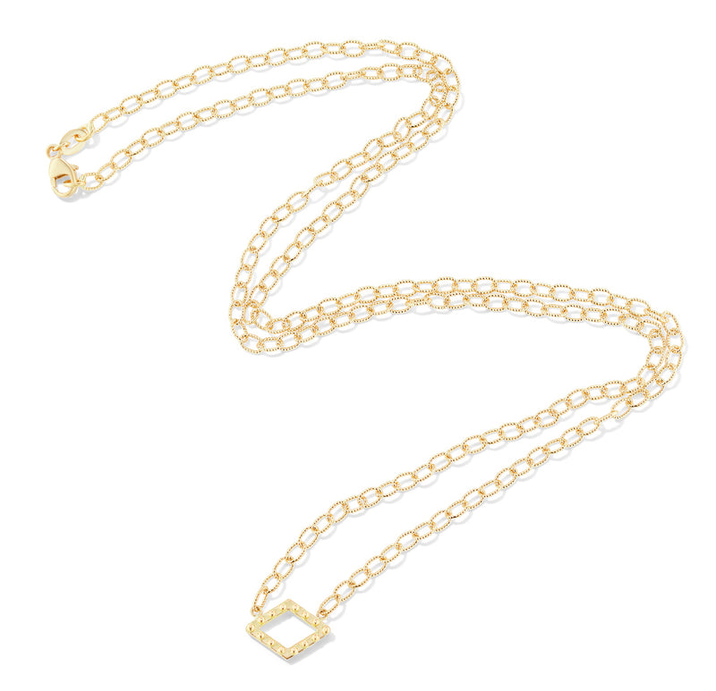 18 karat yellow gold oval chain necklace by fine jewelry designer Orly Marcel
