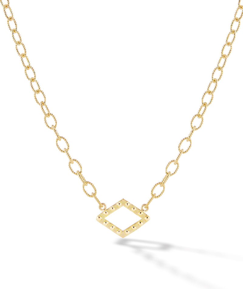 18 karat yellow gold oval chain necklace by fine jewelry designer Orly Marcel