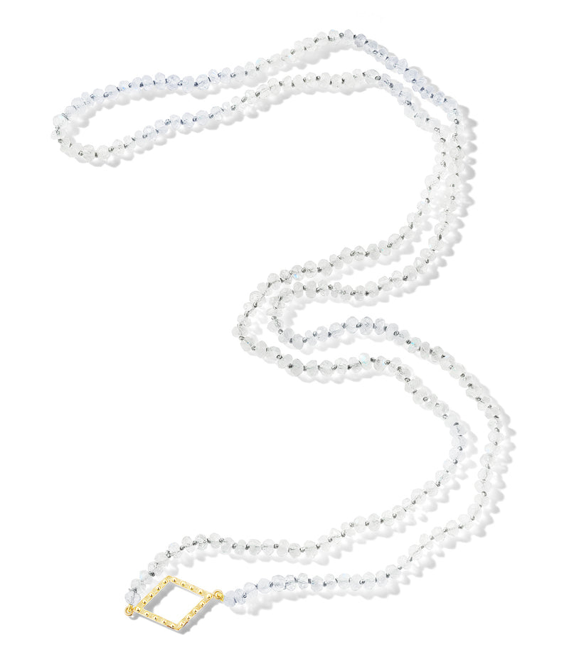 18 karat gold and moonstone beads necklace by fine jewelry designer Orly Marcel