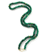 18 karat gold and malachite bead necklace by fine jewelry designer Orly Marcel