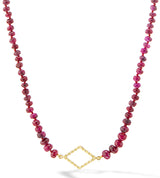 18K Yellow Gold ruby necklace, by fine jewellery designer Orly Marcel
