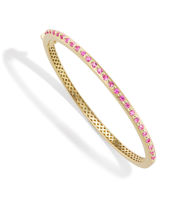 18 karat Yellow Gold and pink sapphires bracelet by fine jewellery designer Orly Marcel