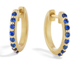 18K Yellow Gold and blue sapphire earrings, by fine jewellery designer Orly Marcel