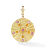 18 karat gold multicolored sapphire pendant by fine jewelry designer Orly Marcel