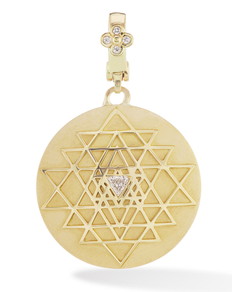 18 karat gold diamond pendant by fine jewelry designer Orly Marcel