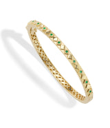 18k Yellow Gold bracelet with Emerald by fine jewellery designer Orly Marcel