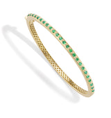 18 karat Yellow Gold emerald bracelet by fine jewellery designer Orly Marcel