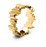 18 karat recycled gold texture ring by fine jewelry designer Capucine H