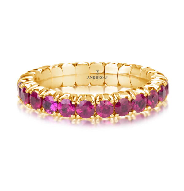 18 karat gold ruby ring by American purveyor of haute joaillerie Andreoli