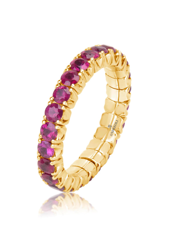 18 karat gold ruby ring by American purveyor of haute joaillerie Andreoli