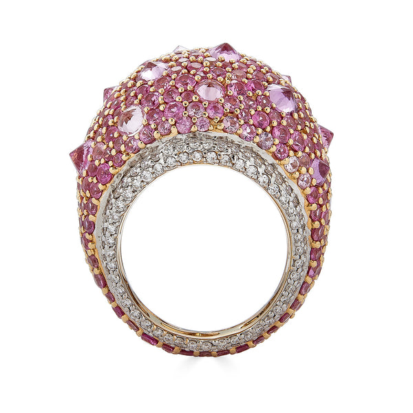 Pink sapphires Rhapsody ring by fine jewelry house of Piranesi