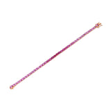 Ombre Pink Sapphire tennis bracelet by award winning fine jewelry designer Graziela Gems