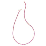 Pink Sapphire Tennis Necklace by award winning fine jewelry designer Graziela Gems