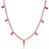 Ruby and diamond necklace by award winning fine jewelry designer Graziela Gems