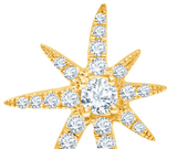 Diamond star stud earrings by fine jewellery designer Graziela