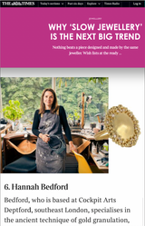 The Times Magazine article, fine jewelry designer Hannah Bedford