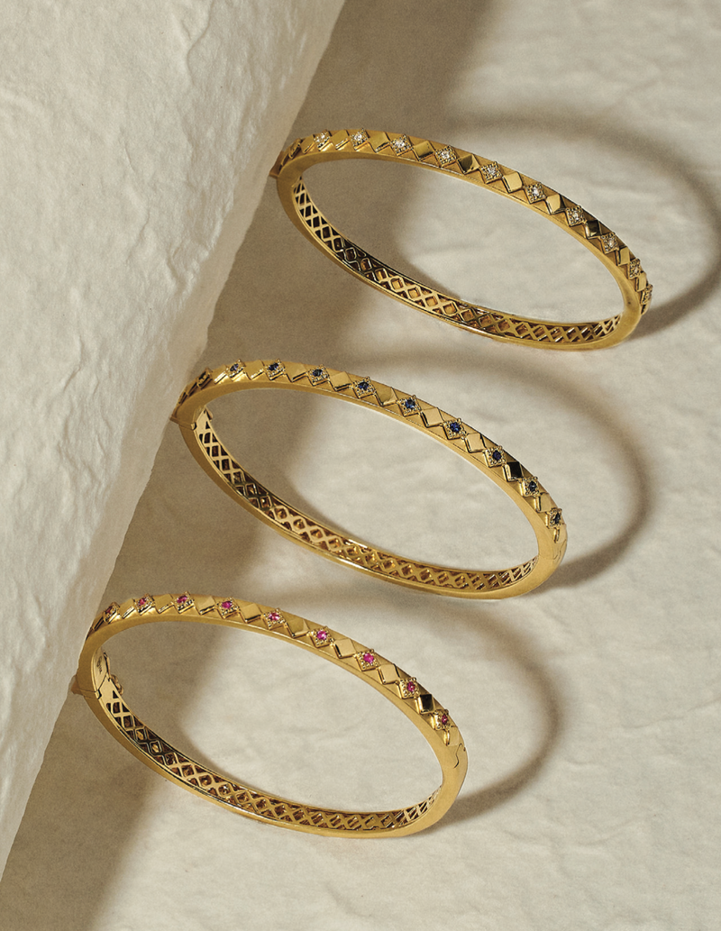 18k Yellow Gold bracelet with Diamonds by fine jewellery designer Orly Marcel