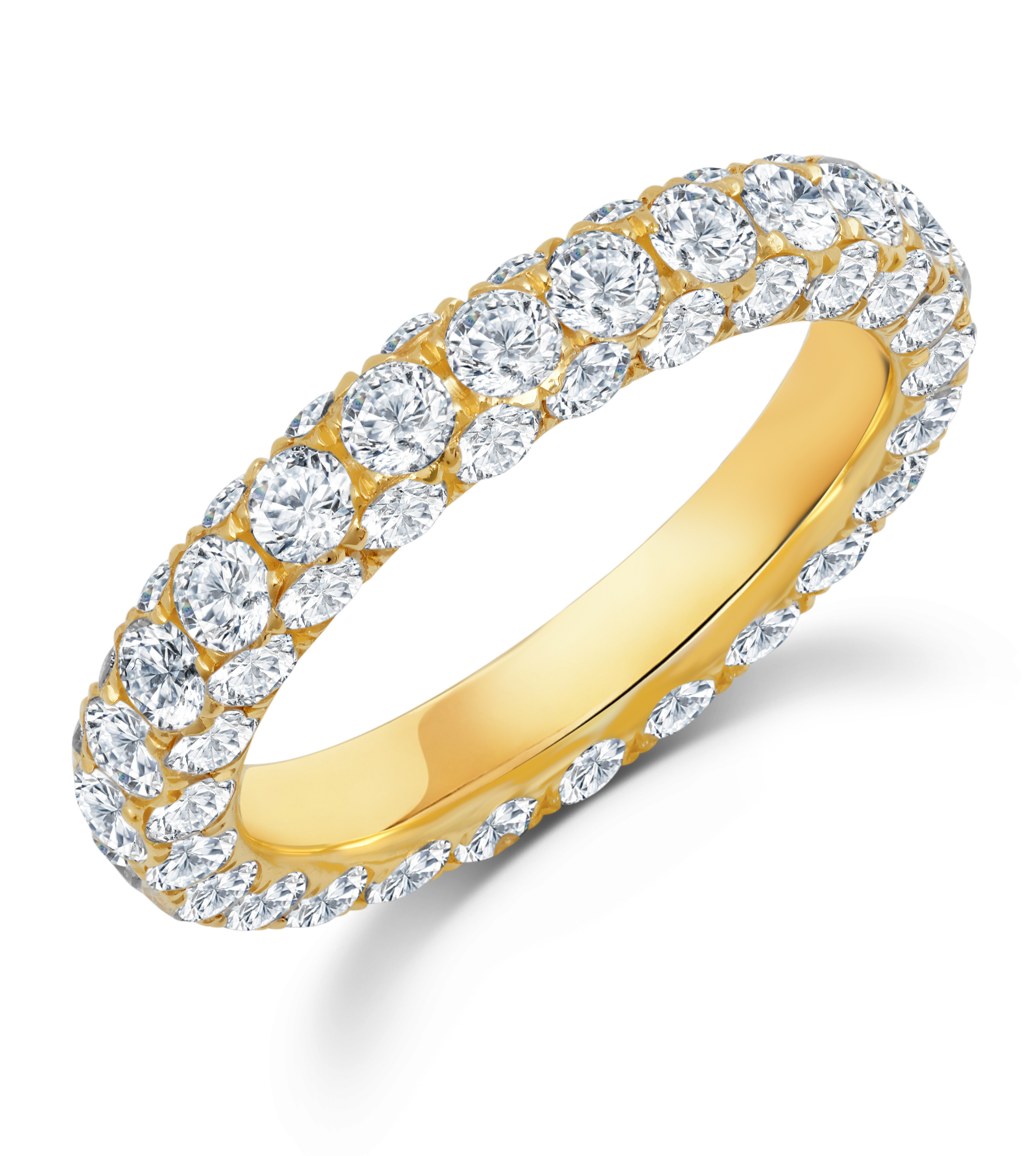 Diamond ring in 18k yellow gold, by fine jewelry designer Graziela