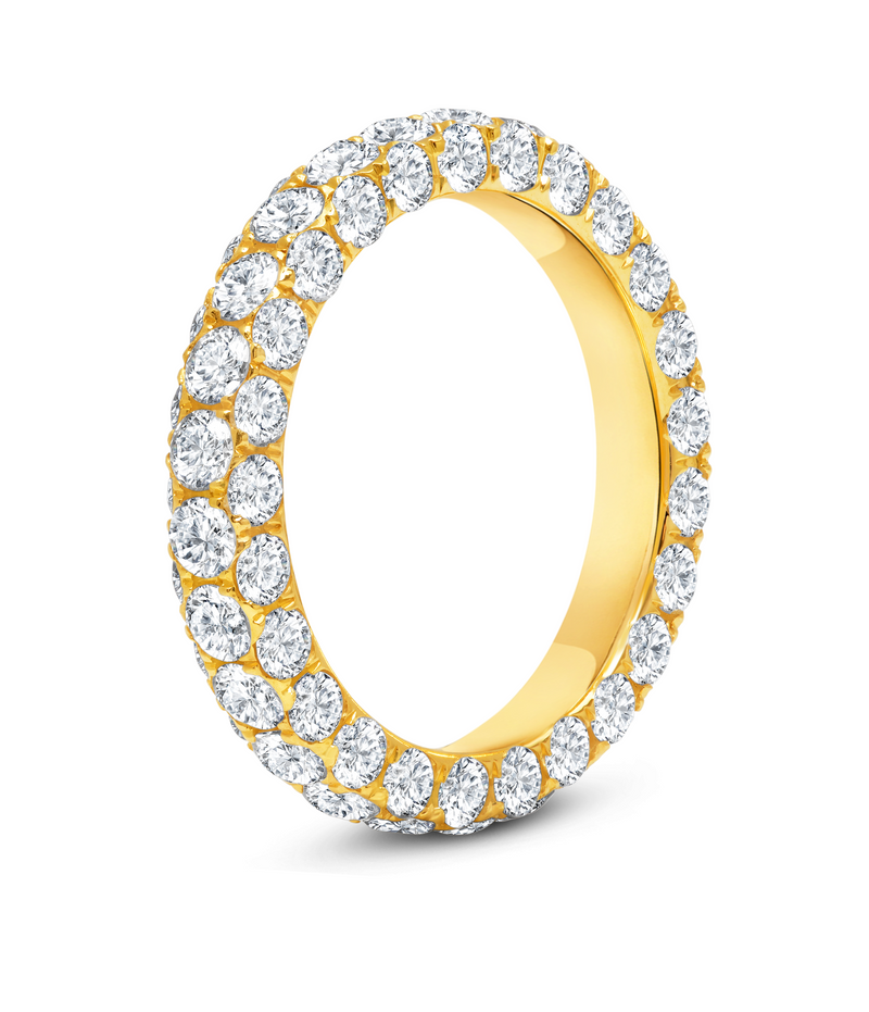 Diamond ring in 18k yellow gold, by fine jewelry designer Graziela
