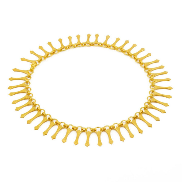 22 karat gold necklace by fine jewelry designer Linda Hoj