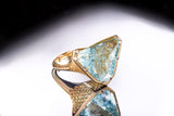 Nigel O'Reilly, Aquamarine masterpiece gold ring