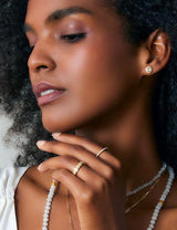 18 karat gold diamond mandala petal ring by fine jewelry designer Orly Marcel