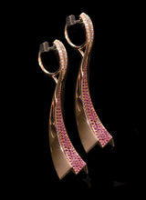 Nigel O'Reilly, Ruby and Sapphire masterpiece earrings